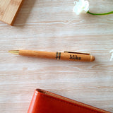 Personalised Bamboo Pen with gold