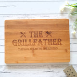 The Grillfather chopping board. Father's Day chopping board design