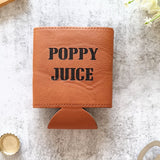 Poppy Juice Stubby Holder Beer Leatherette Father's Day gift