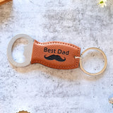 Best Dad with a moustache bottle opener engraved father's day gift