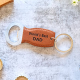 World's Best Dad Leatherette bottle opener