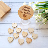 Some reasons I love you engraved jar of hearts