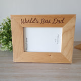World's Best Dad engraved photo frame