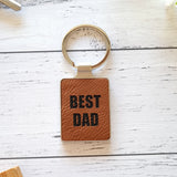 Best dad chrome metal keyring father's day gift engraved