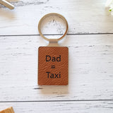 Dad = Taxi keyring. Engraved father's day gift