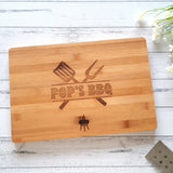 Pop's BBQ Chopping Board Personalised chopping board for Father's Day