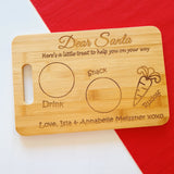 Snack for Santa personalised snack tray