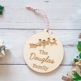 Personalised Bauble "Sleigh" design