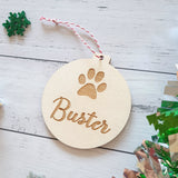 Personalised Bauble "Paw" design