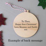 Personalised Bauble "Star cut out" design