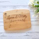 Couples personalised chopping board