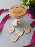 Valentine's Day Wooden Hearts Jar