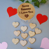 Valentine's Day Wooden Hearts Jar