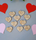 Valentine's Day Wooden Hearts Jar