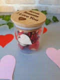 Valentine's Day Wooden Hearts Jar