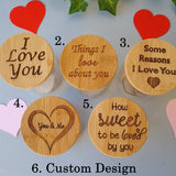 Valentine's Day Wooden Hearts Jar