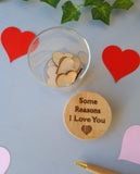 Valentine's Day Wooden Hearts Jar