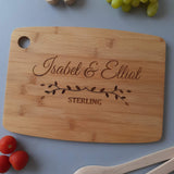 Couples Chopping Board with Vine
