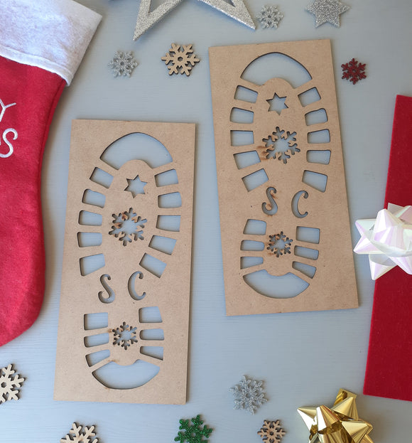 Santa Feet stencil Christmas decoration