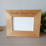 World's Greatest Dad photo frame personalised father's day gift