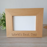 Personalised engraved photo frame world's best dad