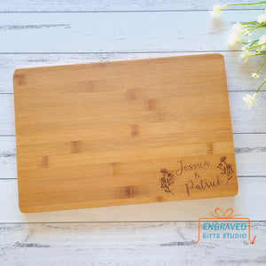 "Corner 2 Flowers" design Chopping Board