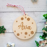 Personalised Bauble "Stars and snowflakes" design