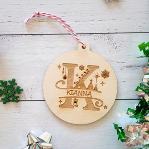 Personalised Bauble "Christmas Letter" design