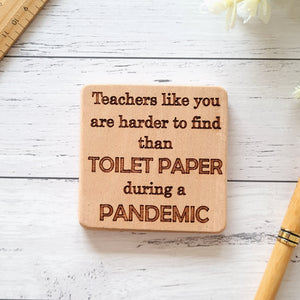 funny covid coaster teacher gift