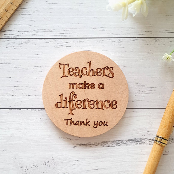 teachers make a difference coaster thank you gift