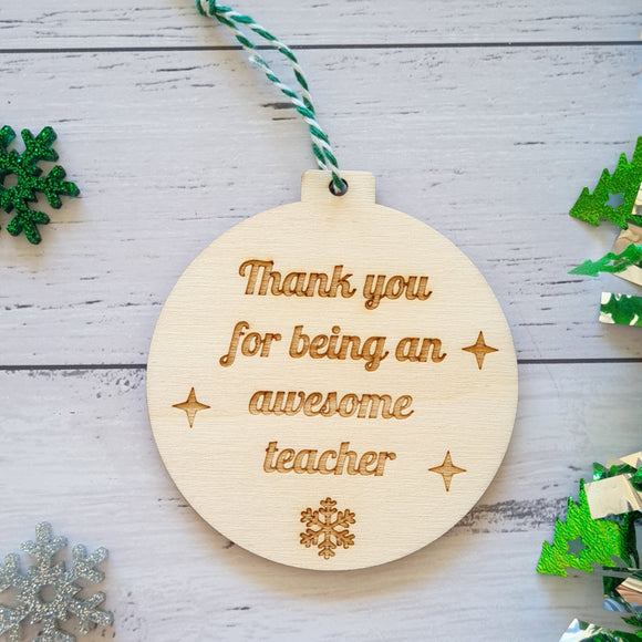 Thank you for being an awesome teacher personalised teacher appreciation gift