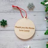 Personalised Bauble "Christmas Letter" design