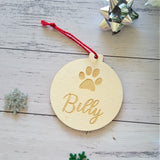 Personalised Bauble "Paw" design