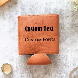 Personalised Stubby Holder. Custom text custom fonts