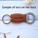 Personalised bottle opener with 'Love from' on the back