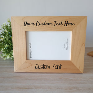 Your custom text here to a personalised engraved photo frame