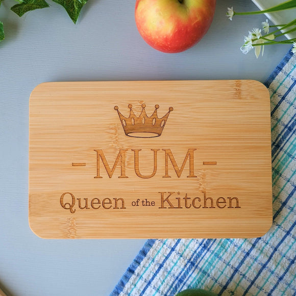 queen of the kitchen chopping board