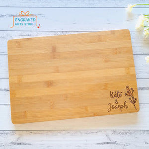 "Corner 1 Flower" design Chopping Board